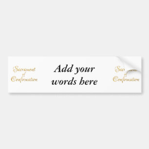 Sacrament of Confirmation Golden 3D Look Autoaufkleber