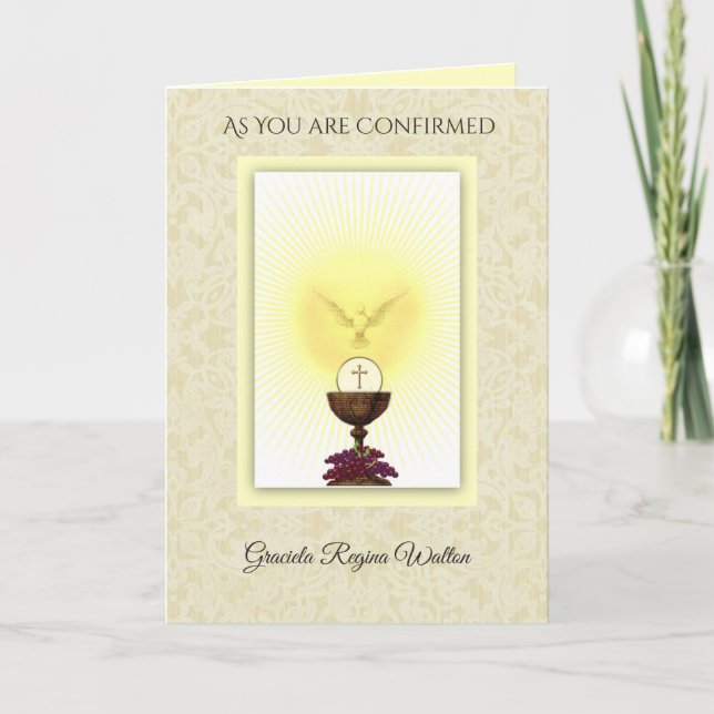 Sacrament of Confirmation Holy Spirit Prayer Karte (Vorderseite)