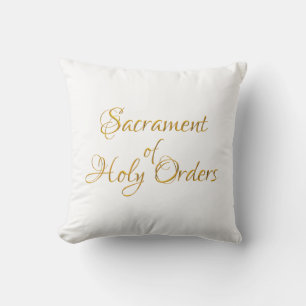 Sacrament of Holy Orders Golden 3D Look Kissen