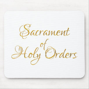Sacrament of Holy Orders Golden 3D Look Mousepad