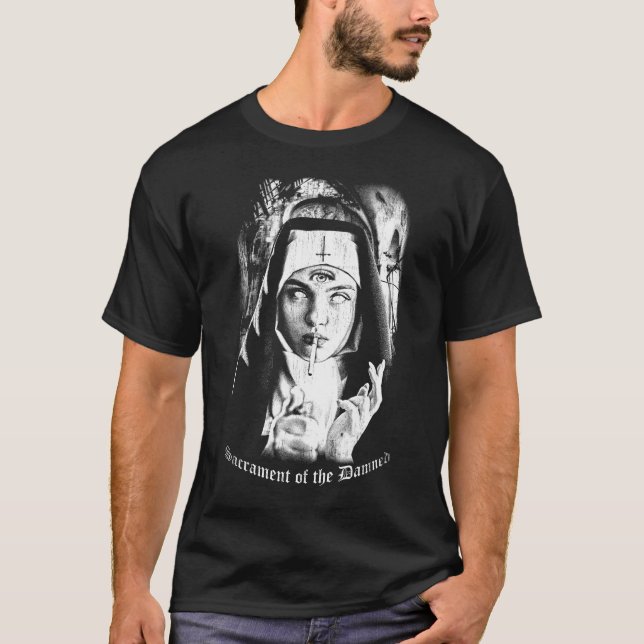 Sacrament of the Damned - Occult Streetwear Design T-Shirt (Vorderseite)