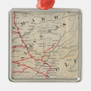 Sacramento, Amador, Calaveras, San Joaquin Silbernes Ornament