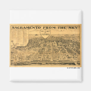 Sacramento aus der Luft, 1923 Magnet