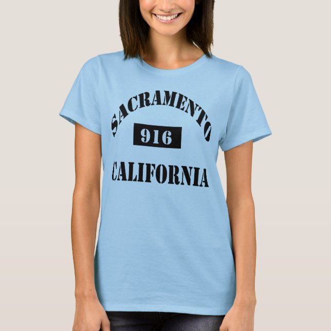 Sacramento, Ca 916 — T-Shirt (Devant)