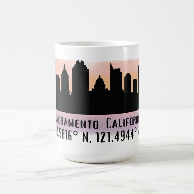 Sacramento CA City Skyline Kaffeetasse (Mittel)