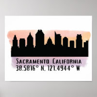 Sacramento CA City Skyline