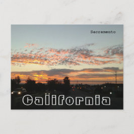Sacramento California - Abend Traffic Postkarte