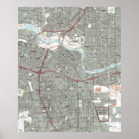 Sacramento California Map (1992)