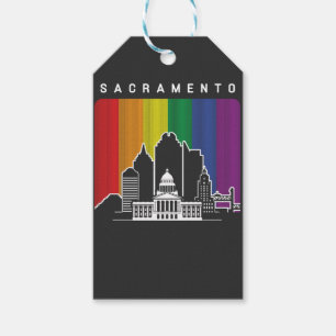 Sacramento California Rainbow Flag LGBTQAI Prix Geschenkanhänger