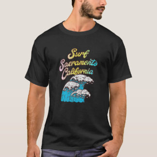 Sacramento California Surf 60er 70er 80er T-Shirt