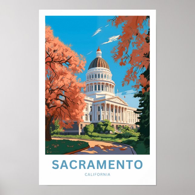 Sacramento California Travel Print Poster (Vorne)
