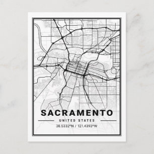Sacramento California USA Travel City Carte