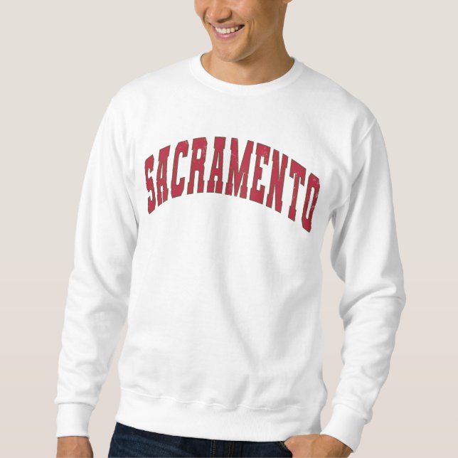 Sacramento California Vintage Uni Stil Sweatshirt (Vorderseite)