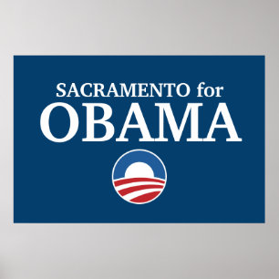 SACRAMENTO für Obama-Gewohnheit Ihre Stadt Poster