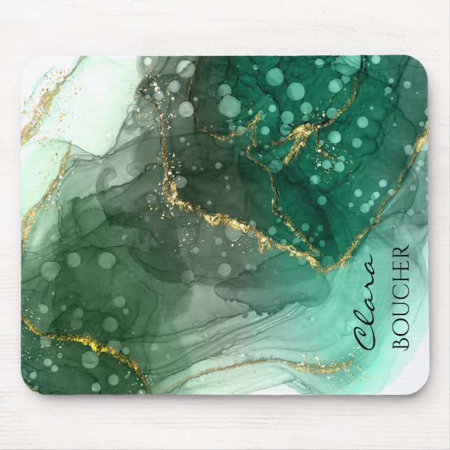 Sacramento Green Watercolor Tinte benutzerdefinier Mousepad (Vorne)