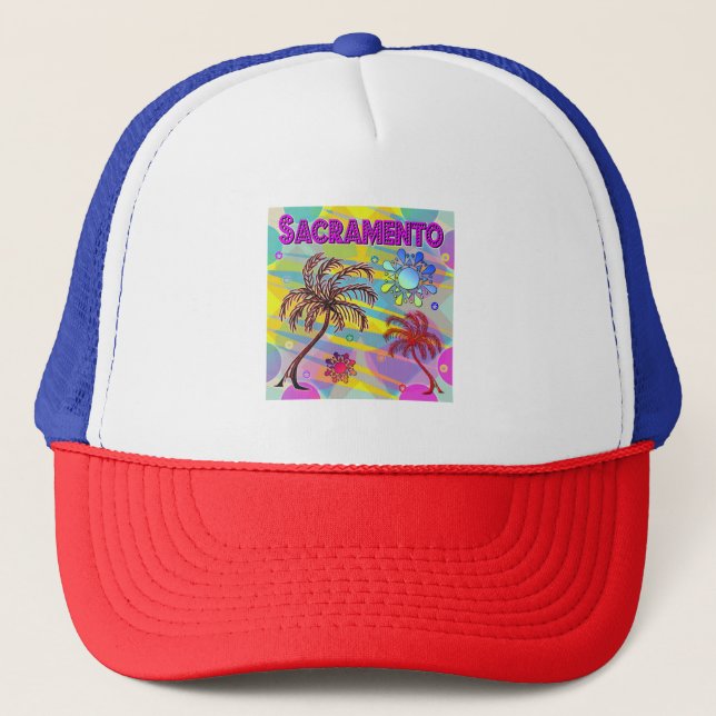 Sacramento Happy and Hope Hat Truckerkappe (Vorderseite)