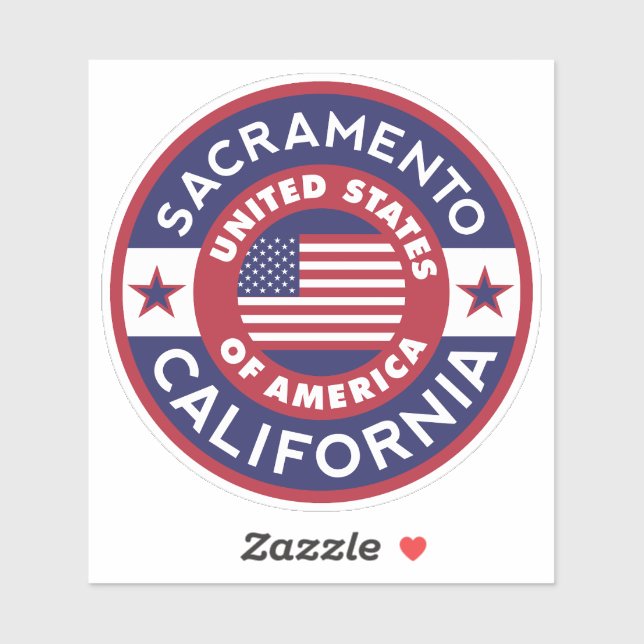 SACRAMENTO, Kalifornien Aufkleber (Blatt)
