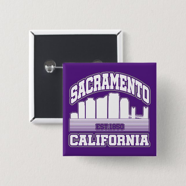 Sacramento, Kalifornien Button (Vorne & Hinten)