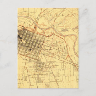 Sacramento Kalifornien Vintage Karte