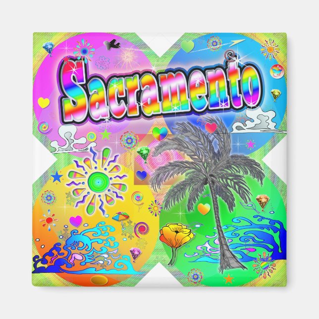 Sacramento Quadro Seasons Magnet (Devant)