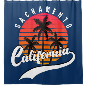 Sacramento Retro Sonnenuntergang Duschvorhang