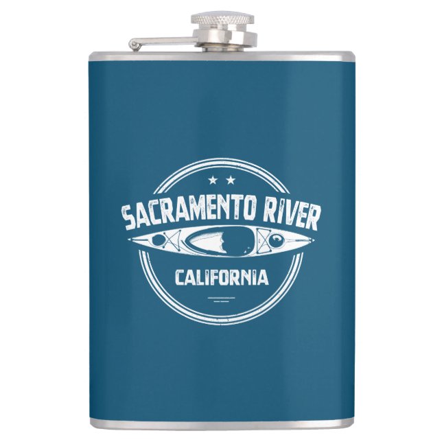 Sacramento River California Kayaking Flachmann (Vorderseite)