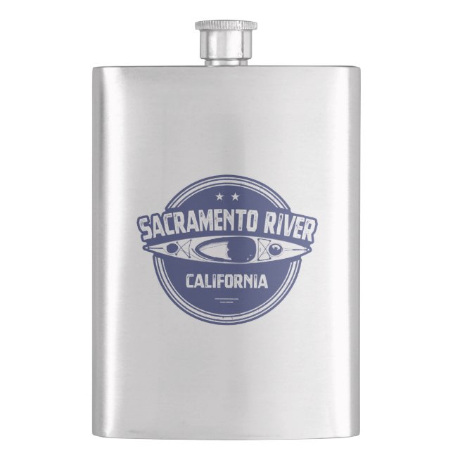 Sacramento River California Kayaking Flachmann (Vorderseite)