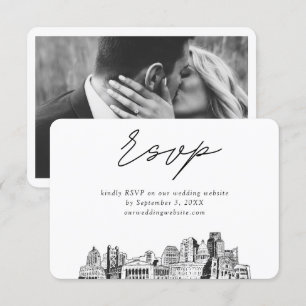 Sacramento Wedding Minimalistisch Sketch UAWG Begleitkarte