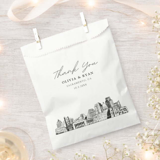 Sacramento Wedding Personalisierte Gefälligkeitsta Geschenktütchen (Ausgeschnitten)