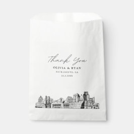 Sacramento Wedding Personalisierte Gefälligkeitsta Geschenktütchen