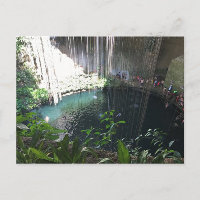 Sacré bleu Cenote, Ik Kil, Mexique Carte postale (Devant)
