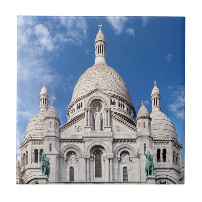 Sacre Coeur auf dem Montmartre-Hügel - Paris, Fran Fliese (Vorderseite)