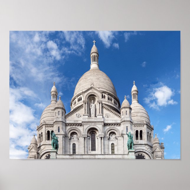 Sacre Coeur auf dem Montmartre-Hügel - Paris, Fran Poster (Vorne)