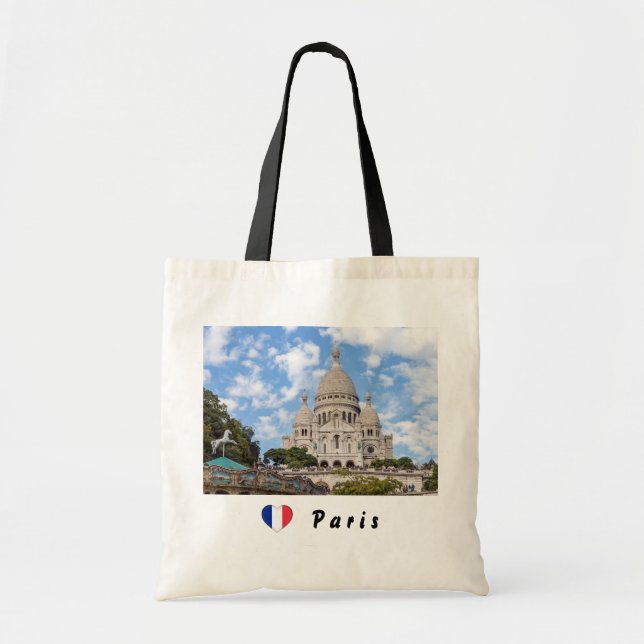 Sacre Coeur auf dem Montmartre-Hügel - Paris, Fran Tragetasche (Vorne)