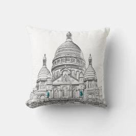 Sacre Coeur Basilica auf dem Montmartre, Paris Kissen