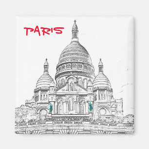 Sacre Coeur Basilica auf dem Montmartre, Paris Magnet