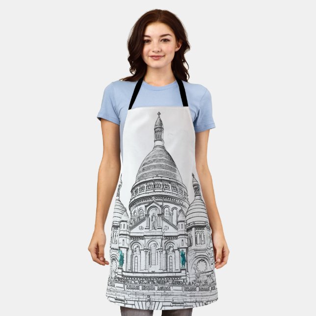 Sacre Coeur Basilica auf dem Montmartre, Paris Schürze (Getragen)