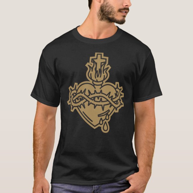 Sacré Coeur de Jésus Christ T-shirt classique (Devant)