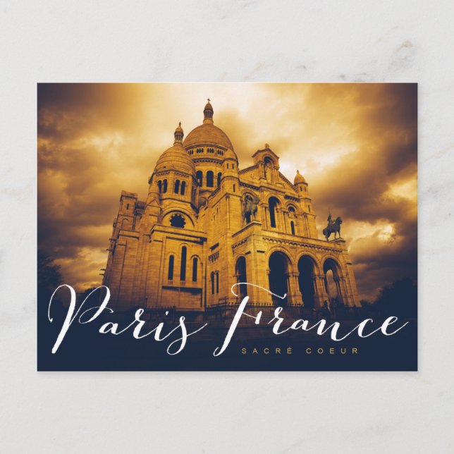 Sacré coeur in paris france postkarte (Vorderseite)