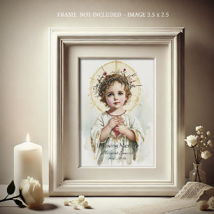 Sacré Coeur Jésus catholique Funérailles Carte Sai