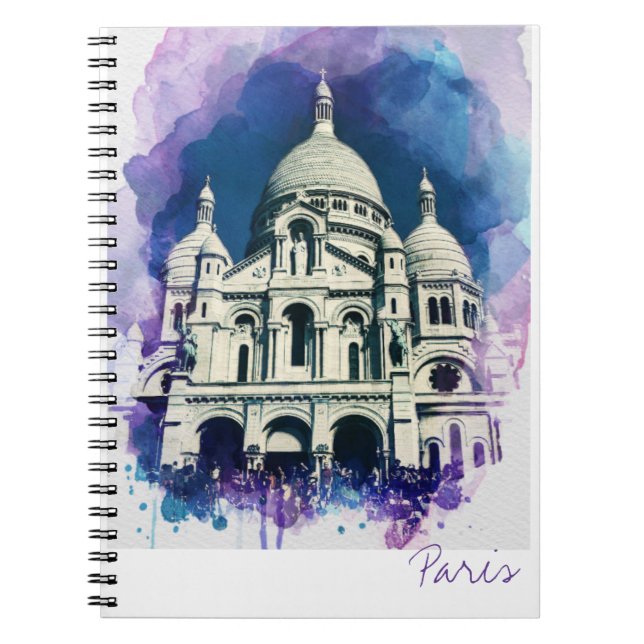 Sacré-Coeur Montmartre Paris Frankreich Architektu Notizblock (Vorderseite)