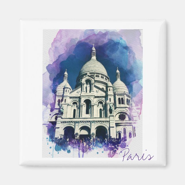 Sacré-Coeur Montmartre Toile Paris Magnet (Devant)