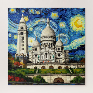 Sacre-Coeur Paris Frankreich Sternennacht
