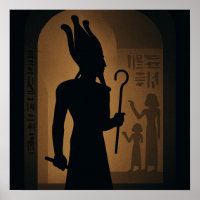 Sacré Osiris Divine égyptienne Poster de Dieu