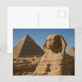 Sacré Sphinx Divine Carte Postale Giza Pyramides