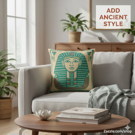 Sacred Anubis & Papyrus Ägyptische Kunst Kissen