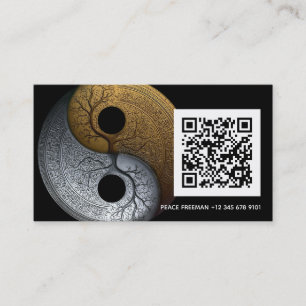 Sacred Balance Yin Yang Symbol Visitenkarte