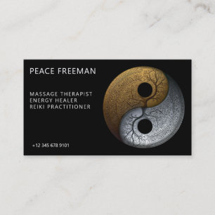 Sacred Balance   Yin Yang Symbol Visitenkarte