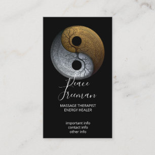 Sacred Balance   Yin Yang Symbol Visitenkarte