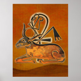 Sacred Bull Egyptian 3D Poster